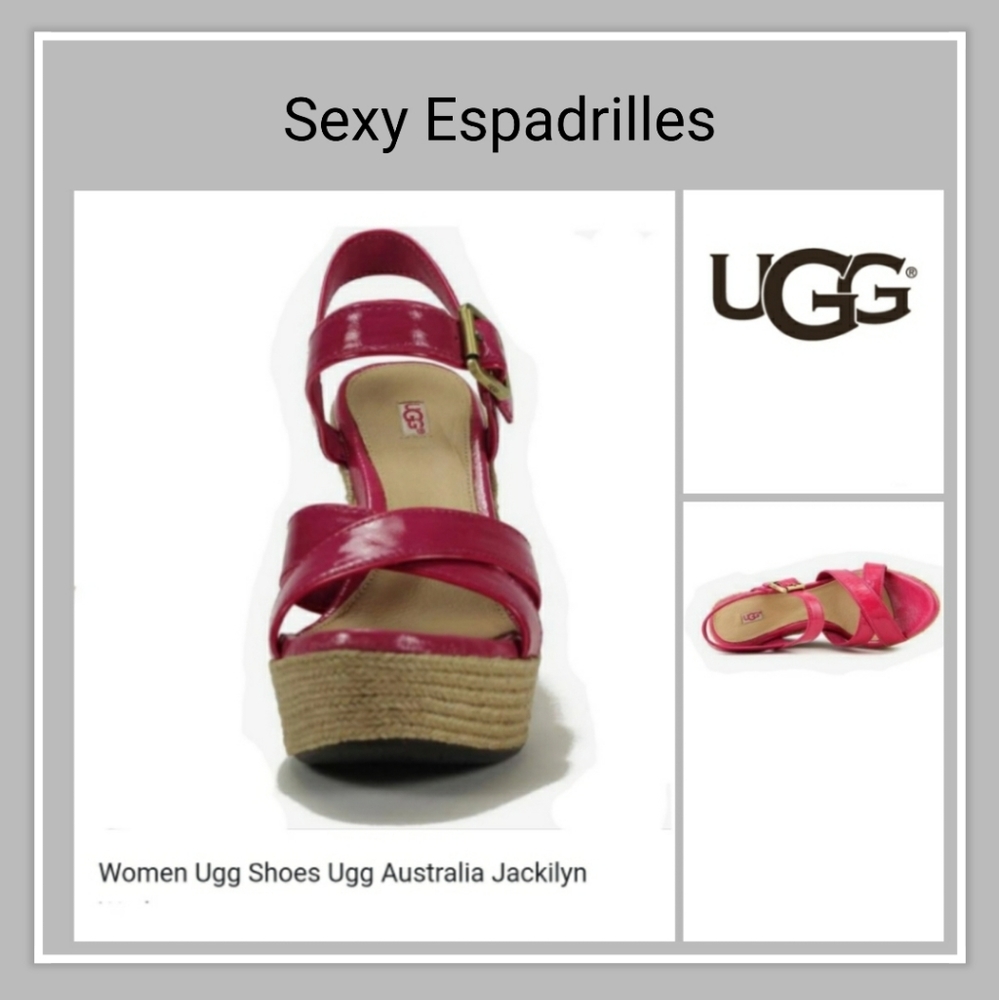 NWOT UGG Jackilyn Platform Wedge Sandal Size 9 - Picture 1 of 5